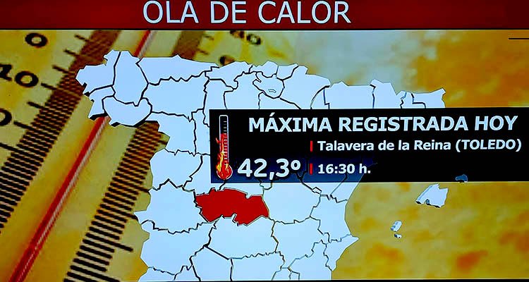 Talavera de la Reina registra este martes  la temperatura más alta del país