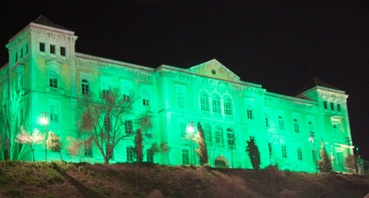 La Diputación de Toledo se ilumina de verde para sumarse al Día de la ELA