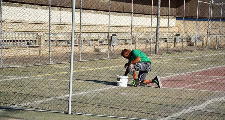Las obras en las pistas de tenis de El Prado ya están en marcha