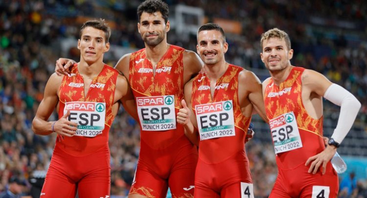 El cuarteto español con Lucas Búa logra el récord nacional pero no consigue medalla