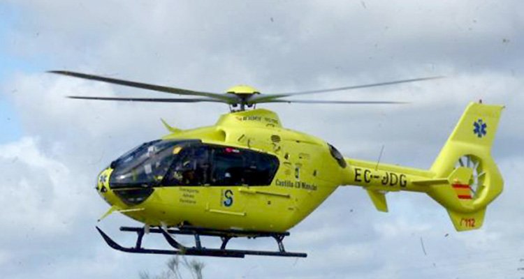 Trasladan en helicóptero a un ciclista al Hospital 12 de octubre tras caerse en Seseña