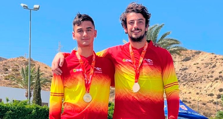 Los talaveranos Ángel Heras y Alejandro Alcojor, campeones de España en Pump Track