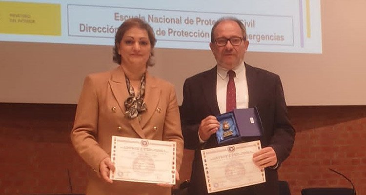 Protección Civil de España premia a María Ángeles García