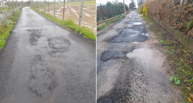 Denuncian el mal estado de caminos recién arreglados en Talavera