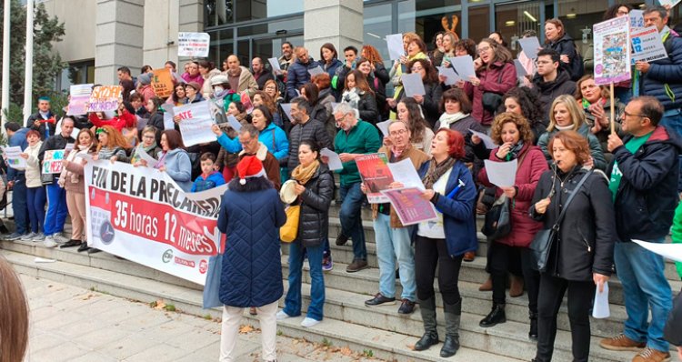 Concentración sindical en Toledo para reclamar el fin de la contratación precaria
