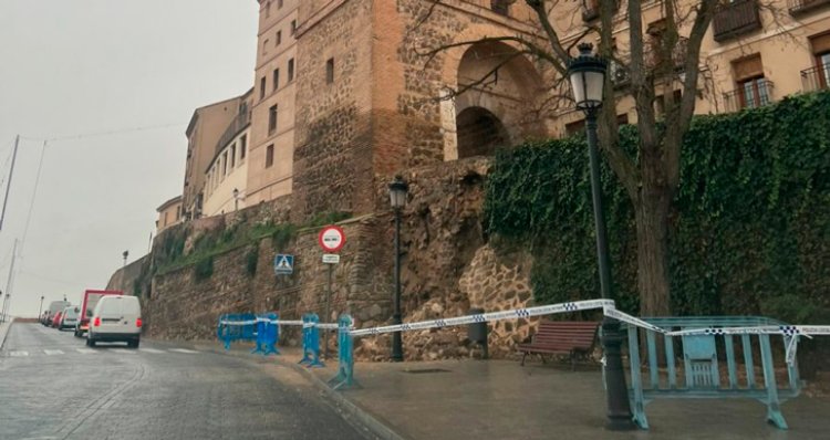 Toledo destina 200.000 euros para reparar el muro derrumbando en la calle Real del Arrabal