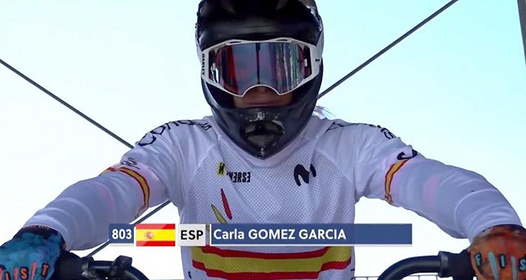 La talaverana Carla Gómez, doble finalista en la Copa de Europa de BMX