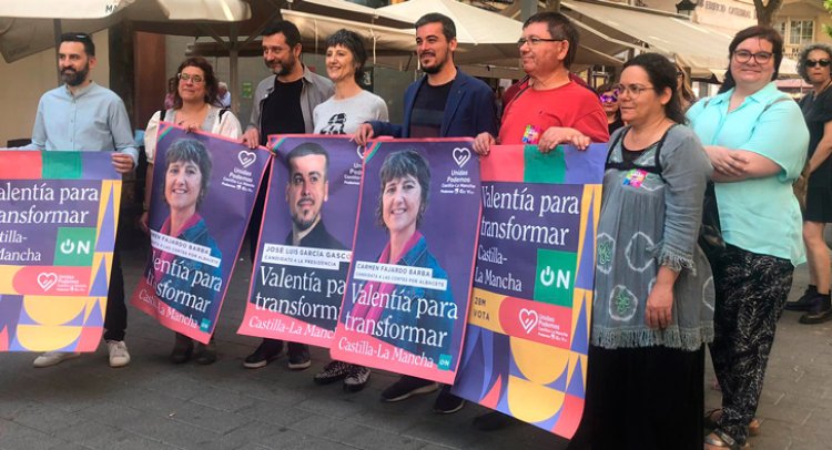 Unidas Podemos presenta sus carteles electorales.