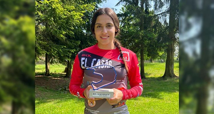 Quinta final de la talaverana Carla Gómez en la Copa de Europa de BMX 2023