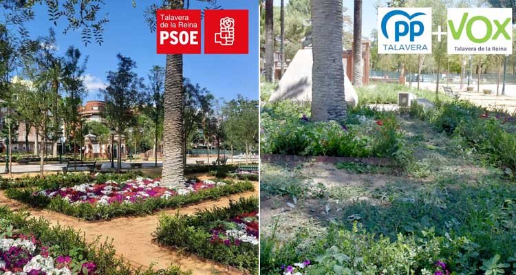 El PSOE lamenta que los Jardines del Prado lleven abandonados dos meses