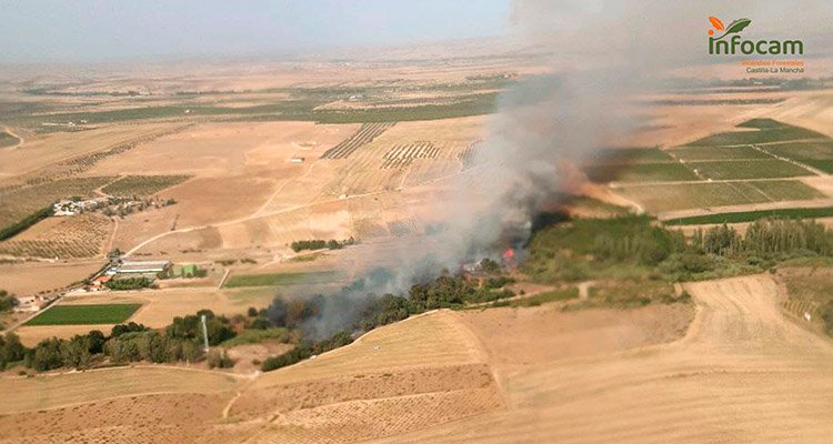 Más de treinta efectivos luchan contra las llamas en Arcicóllar