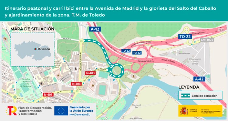 La zona entre la avenida de Madrid y la glorieta del Salto del Caballo en Toledo se adecentará
