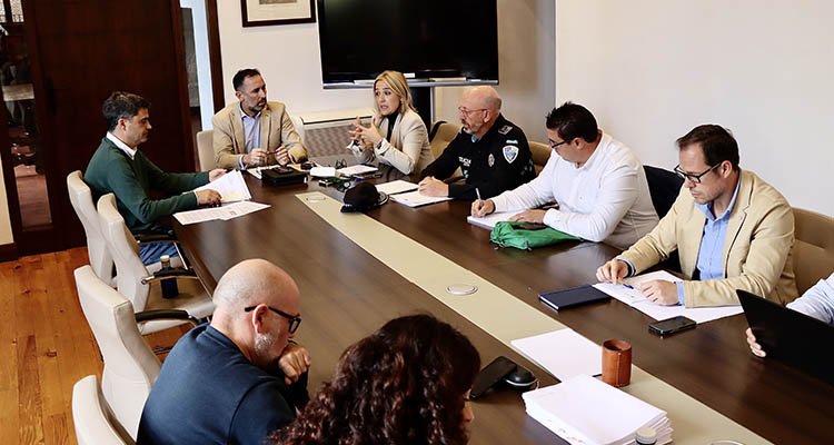 Una imagen de la reunión de la Comisión de Seguridad, Transportes e Interior en el Ayuntamiento de Toledo.