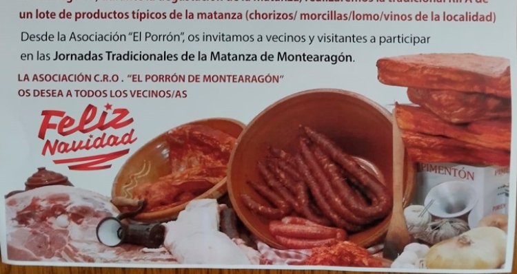 Montearagón celebra este fin de semana las XII Jornadas de la Matanza Tradicional del Cerdo