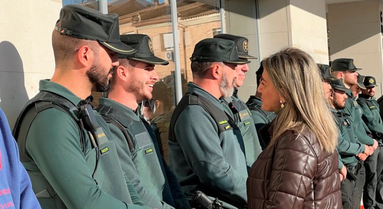 La delegada del Gobierno visita el cuartel de la Guardia Civil de Illescas