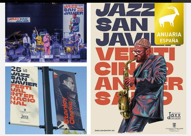 El cartel anunciador del Festival de Jazz de San Javier (Murcia) ha ganado el Anuria Oro.