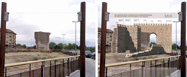 La Ventana de Leonardo permite reconstruir la desaparecida muralla y torre albarrana del sector meridional de Entretorres.