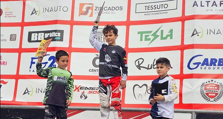 Alejo logró en Terrasa su primera victoria en la Copa de España de BMX 2024.