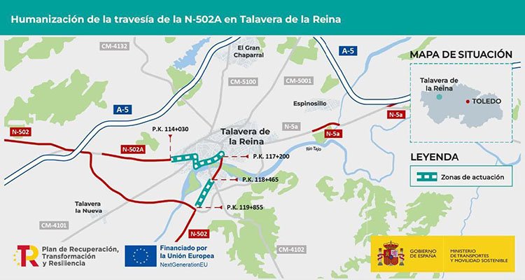 Licitadas las obras del Plan de Humanización de la N-502 en Talavera