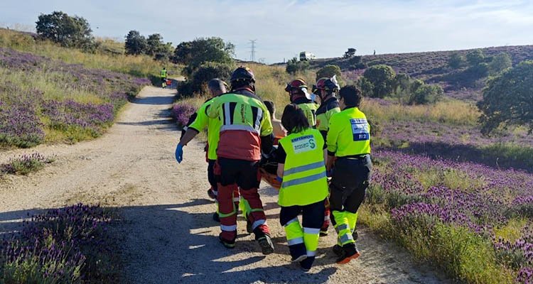 Rescatan a un ciclista tras accidentarse en el entorno del embalse de La Portiña