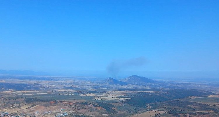 una de las primeras imágenes del incendio que publicó Infocam.