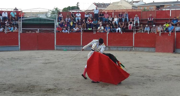 El novillero Daniel Pérez, cogido en la plaza de su pueblo