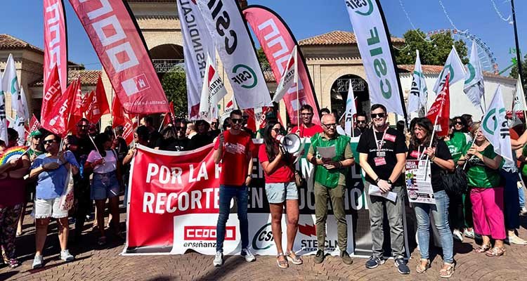 Huelga de docentes en Albacete.