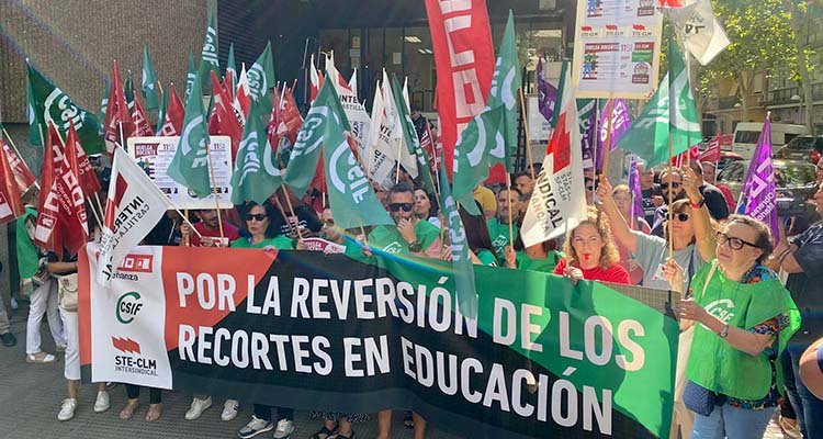 Huelga de docentes en Ciudad Real.