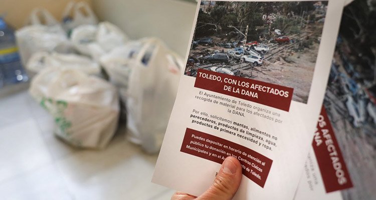 El Ayuntamiento de Toledo y la Diputación provincial organizan recogidas solidarias por la DANA