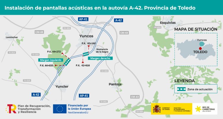 El Gobierno de España destina 1,4 millones para reducir el ruido de la A-42